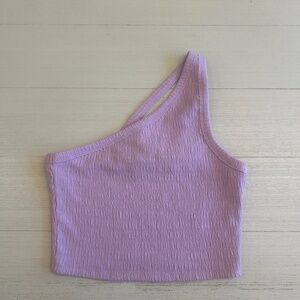 Purple One Shoulder Top